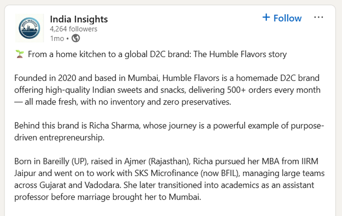 From a home kitchen to a global D2C brand: The Humble Flavors story