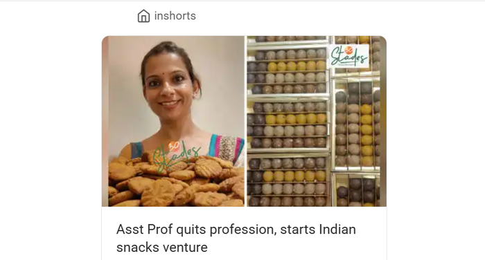 Asst Prof quits profession, starts Indian snacks venture