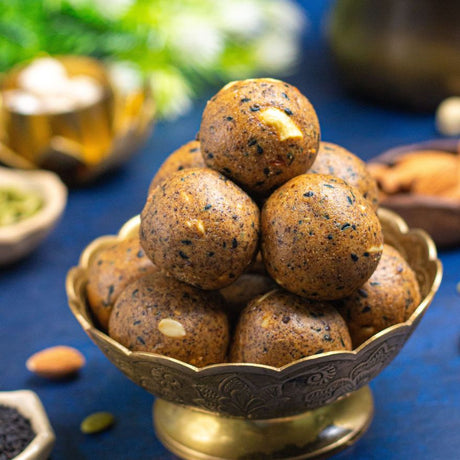 Homemade Sattu Laddus in Desi Ghee & Jaggery with Dry Fruits & Seeds